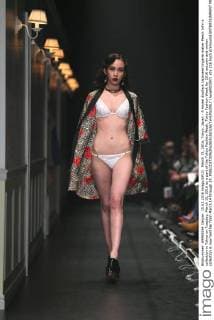 March 15, 2016, Tokyo, Japan - A model displays Japanese lingerie maker Peach John s collection in Tokyo on Tuesday, March 15, 2016 as a part of the Tokyo Fashion Week. Tokyo Fashion Week for 2016 autumn and winter collection is now held her from March 14 through 19.  (lwxa000397)