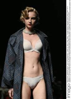March 15, 2016, Tokyo, Japan - A model displays Japanese lingerie maker Peach John s collection in Tokyo on Tuesday, March 15, 2016 as a part of the Tokyo Fashion Week. Tokyo Fashion Week for 2016 autumn and winter collection is now held her from March 14 through 19.  (lwxa000399)