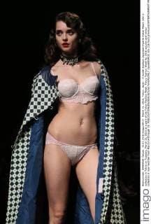 March 15, 2016, Tokyo, Japan - A model displays Japanese lingerie maker Peach John s collection in Tokyo on Tuesday, March 15, 2016 as a part of the Tokyo Fashion Week. Tokyo Fashion Week for 2016 autumn and winter collection is now held her from March 14 through 19.  (lwxa000410)