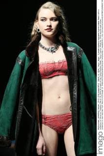 March 15, 2016, Tokyo, Japan - A model displays Japanese lingerie maker Peach John s collection in Tokyo on Tuesday, March 15, 2016 as a part of the Tokyo Fashion Week. Tokyo Fashion Week for 2016 autumn and winter collection is now held her from March 14 through 19.  (lwxa000411)
