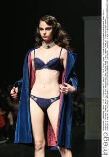 March 15, 2016, Tokyo, Japan - A model displays Japanese lingerie maker Peach John s collection in Tokyo on Tuesday, March 15, 2016 as a part of the Tokyo Fashion Week. Tokyo Fashion Week for 2016 autumn and winter collection is now held her from March 14 through 19.  (lwxa000413)
