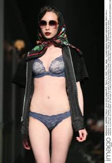 March 15, 2016, Tokyo, Japan - A model displays Japanese lingerie maker Peach John s collection in Tokyo on Tuesday, March 15, 2016 as a part of the Tokyo Fashion Week. Tokyo Fashion Week for 2016 autumn and winter collection is now held her from March 14 through 19.  (lwxa000416)