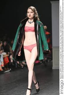 March 15, 2016, Tokyo, Japan - A model displays Japanese lingerie maker Peach John s collection in Tokyo on Tuesday, March 15, 2016 as a part of the Tokyo Fashion Week. Tokyo Fashion Week for 2016 autumn and winter collection is now held her from March 14 through 19.  (lwxa000420)