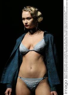 March 15, 2016, Tokyo, Japan - A model displays Japanese lingerie maker Peach John s collection in Tokyo on Tuesday, March 15, 2016 as a part of the Tokyo Fashion Week. Tokyo Fashion Week for 2016 autumn and winter collection is now held her from March 14 through 19.  (lwxa000428)