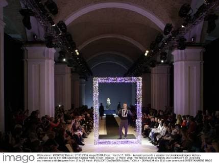 March 17, 2016 - A model presents a creation by Ukrainian designer Aleksey Zalevskiy during the 38th Ukrainian Fashion Week in Kiev, Ukraine, 17 March 2016. The fashion event presents 2016 collections by Ukrainian and international designers from 17 to 23 March. - ZUMAs334