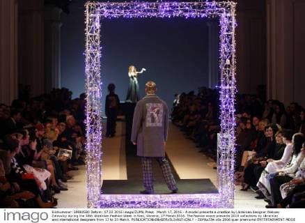 March 17, 2016 - A model presents a creation by Ukrainian designer Aleksey Zalevskiy during the 38th Ukrainian Fashion Week in Kiev, Ukraine, 17 March 2016. The fashion event presents 2016 collections by Ukrainian and international designers from 17 to 23 March. - ZUMAs334