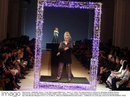 March 17, 2016 - A model presents a creation by Ukrainian designer Aleksey Zalevskiy during the 38th Ukrainian Fashion Week in Kiev, Ukraine, 17 March 2016. The fashion event presents 2016 collections by Ukrainian and international designers from 17 to 23 March. - ZUMAs334