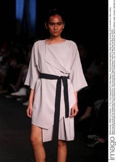 Plaza Indonesia Fashion Week Spring Summer 2016 A model on the runway featuring the works of the designers from Ardistia New York during the Plaza Indonesia Fashion Week Spring Summer 2016.  NatanaelxPohan