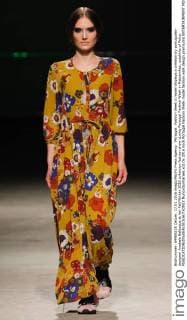 Portugal: Fashion Week A model displays a creation by portuguese designer Anabela Baldaque at her Fall Winter 2016 collection fashion show during Portugal Fashion Week in Matosinhos, outskirts of Porto.  NunoxGuimaraes