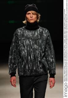 Portugal: Fashion Week A model displays a creation by portuguese designer Hugo Costa at his Fall Winter 2016 collection fashion show during Portugal Fashion Week in Matosinhos, outskirts of Porto.  NunoxGuimaraes