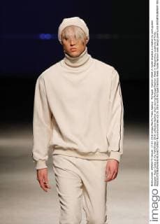 Portugal: Fashion Week A model displays a creation by portuguese designer Hugo Costa at his Fall Winter 2016 collection fashion show during Portugal Fashion Week in Matosinhos, outskirts of Porto.  NunoxGuimaraes