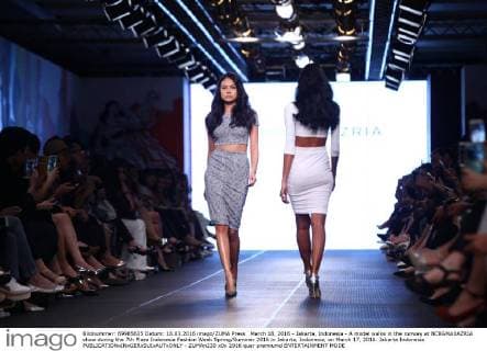 March 18, 2016 - Jakarta, Indonesia - A model walks in the runway at BCBGMAXAZRIA show during the 7th Plaza Indonesia Fashion Week Spring Summer 2016 in Jakarta, Indonesia, on March 17, 2016. Jakarta Indonesia  - ZUMAn230
