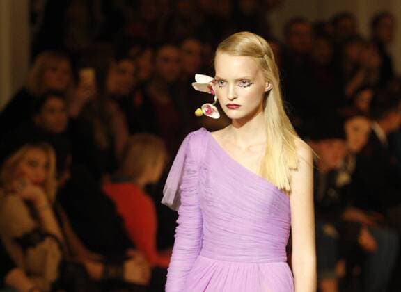 March 18, 2016 - A model presents a creation by Ukrainian designer Andre TAN during the 38th Ukrainian Fashion Week in Kiev, Ukraine, 18 March 2016. The fashion event presents 2016 collections by Ukrainian and international designers from 17 to 23 March. - ZUMAs334