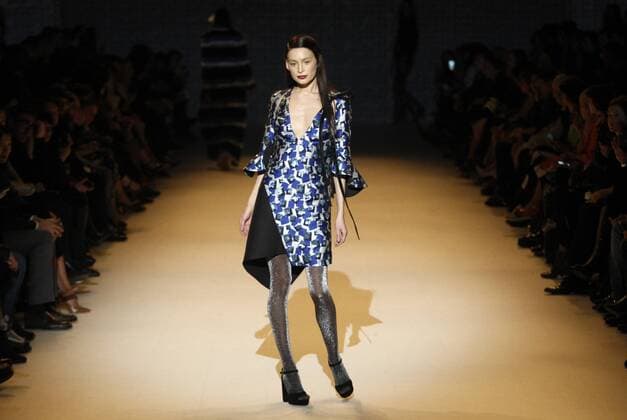 March 18, 2016 - A model presents a creation by Ukrainian designer Andre TAN during the 38th Ukrainian Fashion Week in Kiev, Ukraine, 18 March 2016. The fashion event presents 2016 collections by Ukrainian and international designers from 17 to 23 March. - ZUMAs334