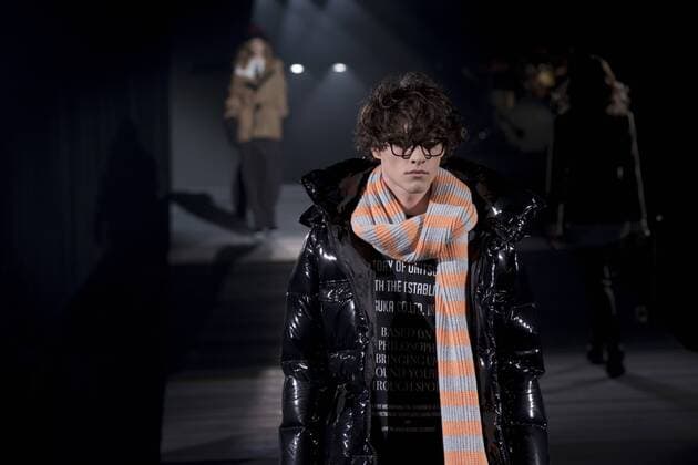Japan: Onitsuka Tiger brand, Andrea Pompilio s autumn winter 2016 collection A model on the runway during the Onitsuka Tiger brand, Andrea Pompilio s design 2016 autumn winter fashion show at the Mercedes-Benz Fashion Week Tokyo in Japan.  AlessandroxDixCiommo