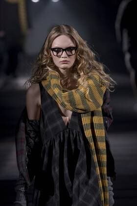 Japan: Onitsuka Tiger brand, Andrea Pompilio s autumn winter 2016 collection A model on the runway during the Onitsuka Tiger brand, Andrea Pompilio s design 2016 autumn winter fashion show at the Mercedes-Benz Fashion Week Tokyo in Japan.  AlessandroxDixCiommo