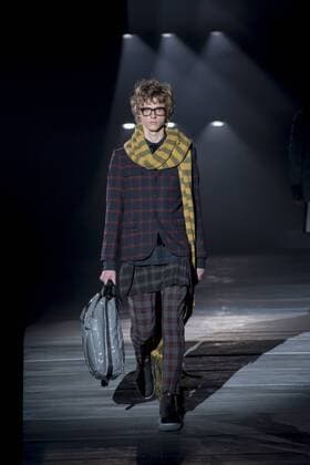 Japan: Onitsuka Tiger brand, Andrea Pompilio s autumn winter 2016 collection A model on the runway during the Onitsuka Tiger brand, Andrea Pompilio s design 2016 autumn winter fashion show at the Mercedes-Benz Fashion Week Tokyo in Japan.  AlessandroxDixCiommo