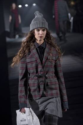 Japan: Onitsuka Tiger brand, Andrea Pompilio s autumn winter 2016 collection A model on the runway during the Onitsuka Tiger brand, Andrea Pompilio s design 2016 autumn winter fashion show at the Mercedes-Benz Fashion Week Tokyo in Japan.  AlessandroxDixCiommo