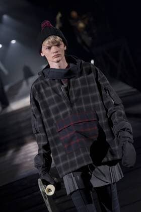 Japan: Onitsuka Tiger brand, Andrea Pompilio s autumn winter 2016 collection A model on the runway during the Onitsuka Tiger brand, Andrea Pompilio s design 2016 autumn winter fashion show at the Mercedes-Benz Fashion Week Tokyo in Japan.  AlessandroxDixCiommo