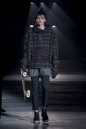 Japan: Onitsuka Tiger brand, Andrea Pompilio s autumn winter 2016 collection A model on the runway during the Onitsuka Tiger brand, Andrea Pompilio s design 2016 autumn winter fashion show at the Mercedes-Benz Fashion Week Tokyo in Japan.  AlessandroxDixCiommo