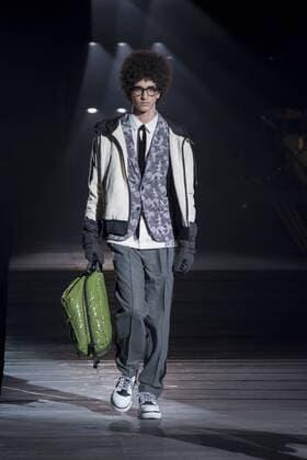 Japan: Onitsuka Tiger brand, Andrea Pompilio s autumn winter 2016 collection A model on the runway during the Onitsuka Tiger brand, Andrea Pompilio s design 2016 autumn winter fashion show at the Mercedes-Benz Fashion Week Tokyo in Japan.  AlessandroxDixCiommo