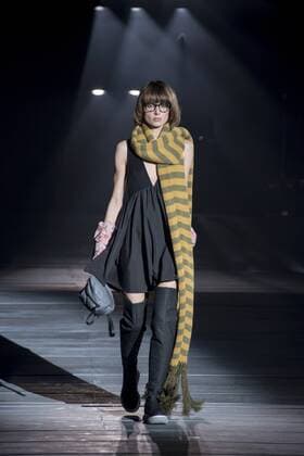 Japan: Onitsuka Tiger brand, Andrea Pompilio s autumn winter 2016 collection A model on the runway during the Onitsuka Tiger brand, Andrea Pompilio s design 2016 autumn winter fashion show at the Mercedes-Benz Fashion Week Tokyo in Japan.  AlessandroxDixCiommo