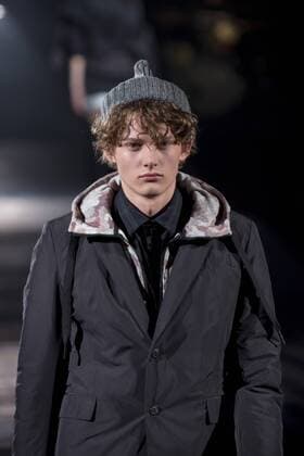 Japan: Onitsuka Tiger brand, Andrea Pompilio s autumn winter 2016 collection A model on the runway during the Onitsuka Tiger brand, Andrea Pompilio s design 2016 autumn winter fashion show at the Mercedes-Benz Fashion Week Tokyo in Japan.  AlessandroxDixCiommo
