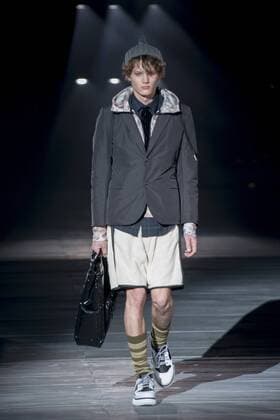 Japan: Onitsuka Tiger brand, Andrea Pompilio s autumn winter 2016 collection A model on the runway during the Onitsuka Tiger brand, Andrea Pompilio s design 2016 autumn winter fashion show at the Mercedes-Benz Fashion Week Tokyo in Japan.  AlessandroxDixCiommo