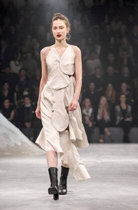 (160319) -- VILNIUS, March 18, 2016 -- A model presents a creation during the international fashion show Fashion Infection in Vilnius, Lithuania, on March 18, 2015. The show was held from March 18 to March 18. ) LITHUANIA-VILNIUS-FASHION SHOW AlfredasxPliadis 