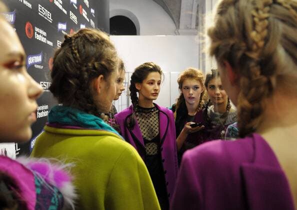 March 19, 2016 - Kiev, ukraine - Models behind the scenes before the show in the framework of Fashion Week in Kiev. Ukraine, Saturday, March 19, 2016 Kiev ukraine  - ZUMAn230