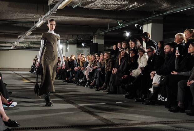 March 19, 2016 - Kiev, Ukraine - The model shows a collection of designer Litkovskaya in the framework of fashion week in the territory of parking Fairmont Hotel Kiev. Ukraine, Saturday, March 19, 2016. Kiev Ukraine  - ZUMAn230