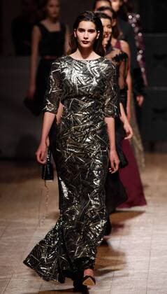 Portugal: Fashion Week A model displays a creation by portuguese designer Ana Sousa at her Fall Winter 2016 collection fashion show during Portugal Fashion Week in Porto.  NunoxGuimaraes