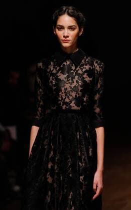 Portugal: Fashion Week A model displays a creation by portuguese designer Katty Xiomara at her Fall Winter 2016 collection fashion show during Portugal Fashion Week in Porto.  NunoxGuimaraes