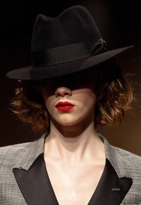 Portugal: Fashion Week A model displays a creation by portuguese designer Nuno Baltazar at his Fall Winter 2016 collection fashion show during Portugal Fashion Week in Porto.  NunoxGuimaraes