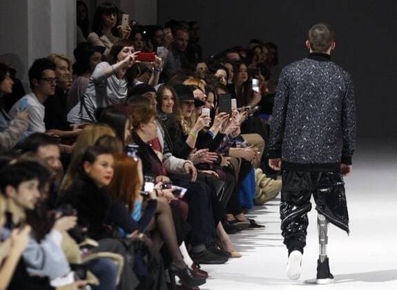 March 21, 2016 - A model presents a creation by Ukrainian designer ROUSSIN by Sofia Rousinovich, during the 38th Ukrainian Fashion Week in Kiev, Ukraine, 21 March 2016. The fashion event presents 2016 collections by Ukrainian and international designers from 17 to 23 March. - ZUMAs334