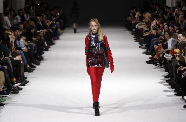 March 21, 2016 - A model presents a creation by Ukrainian designer ROUSSIN by Sofia Rousinovich, during the 38th Ukrainian Fashion Week in Kiev, Ukraine, 21 March 2016. The fashion event presents 2016 collections by Ukrainian and international designers from 17 to 23 March. - ZUMAs334