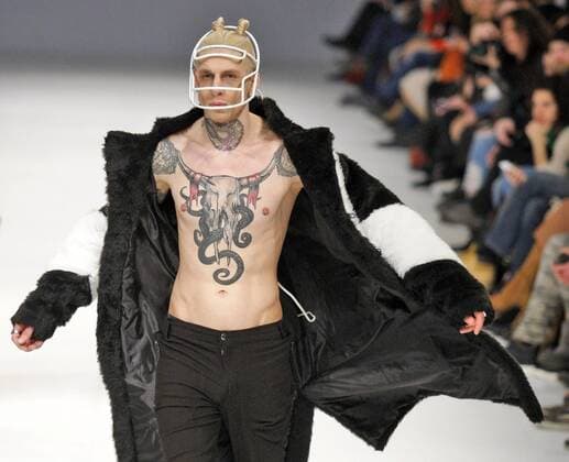 March 21, 2016 - Kiev, ukraine - A model presents a creation by Ukrainian brand DASTISH FANTASTISH during the Ukrainian Fashion Week, in Kiev, Ukraine,on 21 March,2016. The event presents Autumn Winter 2016-2017 collections by Ukrainian and international designers from 17 to 23 March. Kiev ukraine  - ZUMAn230
