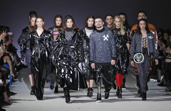 March 21, 2016 - Kiev, ukraine - Models presents a creation by Ukrainian designer ROUSSIN by Sofia Rousinovich during the Ukrainian Fashion Week, in Kiev, Ukraine,on 21 March,2016. The event presents Autumn Winter 2016-2017 collections by Ukrainian and international designers from 17 to 23 March. Kiev ukraine  - ZUMAn230