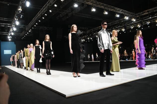 March 22, 2016. - Russia, Moscow. - Gostiny Dvor. Made in Russia Fashion Week in Moscow. Day One. In picture: Pierre Cardin fashion show AnatolyxLomokhov 