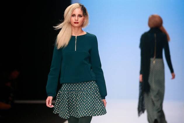 MOSCOW, RUSSIA. MARCH 23, 2016. Models showcase creations by Russian designer Elena Shipilova at the 2016 Moscow Fashion Week in Moscow s Gostiny Dvor. Sergei Fadeichev TASS  TS01D2FA