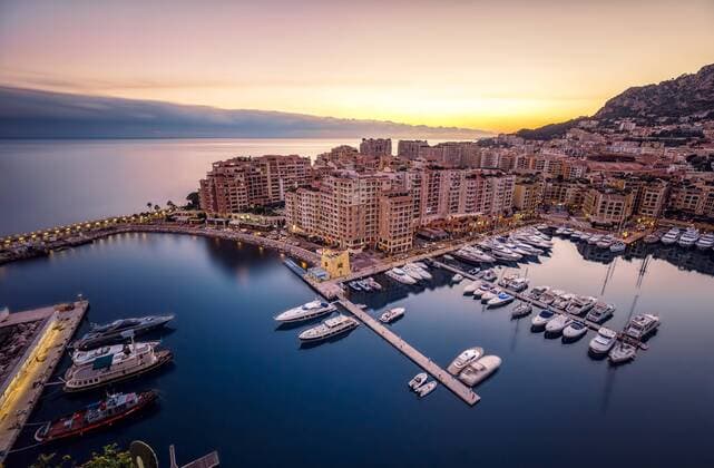 Monaco, Monte Carlo at dusk  DAWF000375
