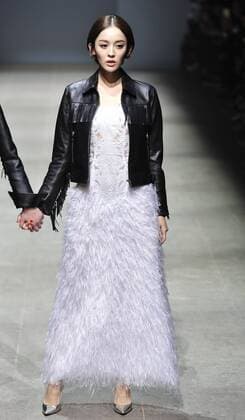 BEIJING, CHINA - MARCH 24: (CHINA OUT) Actress and model Gulnazar showcases on runway during the 2016 Alexander.T.Zhao Collection Autumn Winter designed by Zhao Tao on March 24, 2016 in Beijing, China.  CFP481674655