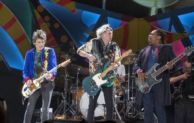(160326) -- HAVANA, March 26, 2016 -- British band the Rolling Stones performs during a concert at Ciudad Deportiva Sports Complex in the city of Havana, capital of Cuba, on March 25, 2016. British band the Rolling Stones held their first concert in Cuba, which was a landmark cultural event that comes just three days after U.S. President Barack Obama visited the Caribbean nation. The band s Cuba stop ends its Ole Latin America tour, which also included concerts in Brazil, Uruguay, Chile, Argentina and Mexico. Jose Tito Merino Prensa Latina) CUBA-HAVANA-THE ROLLING STONES-CONCERT e PRENSAxLATINA