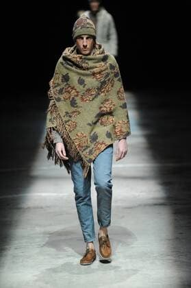 BEIJING, CHINA - MARCH 25: (CHINA OUT) A model showcases designs on the runway at River Tooth Collection during the Mercedes-Benz China Fashion Week Autumn Winter 2016 17 at 751D.Park on March 25, 2016 in Beijing, China.  CFP481722621
