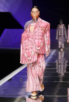 BEIJING, CHINA - MARCH 25: (CHINA OUT) A model showcases designs on the runway at Hempel Award - the 24th China International Young Fashion Designers Contest during day one of the Mercedes-Benz China Fashion Week A W 16 17 Collection at Beijing Hotel on March 25, 2016 in Beijing, China.  CFP481722765