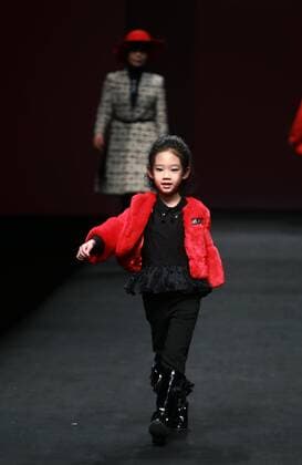 BEIJING, CHINA - MARCH 26: (CHINA OUT) A model showcases designs on the runway at JOJO Collection during the Mercedes-Benz China Fashion Week Autumn Winter 2016 2017 at Beijing Hotel on March 26, 2016 in Beijing, China.  CFP481734878