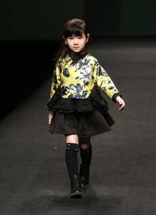 BEIJING, CHINA - MARCH 26: (CHINA OUT) A model showcases designs on the runway at JOJO Collection during the Mercedes-Benz China Fashion Week Autumn Winter 2016 2017 at Beijing Hotel on March 26, 2016 in Beijing, China.  CFP481734884