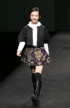 BEIJING, CHINA - MARCH 26: (CHINA OUT) A model showcases designs on the runway at JOJO Collection during the Mercedes-Benz China Fashion Week Autumn Winter 2016 2017 at Beijing Hotel on March 26, 2016 in Beijing, China.  CFP481734886