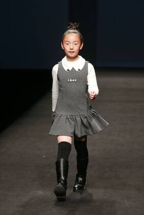 BEIJING, CHINA - MARCH 26: (CHINA OUT) A model showcases designs on the runway at JOJO Collection during the Mercedes-Benz China Fashion Week Autumn Winter 2016 2017 at Beijing Hotel on March 26, 2016 in Beijing, China.  CFP481734887