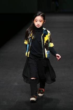 BEIJING, CHINA - MARCH 26: (CHINA OUT) A model showcases designs on the runway at JOJO Collection during the Mercedes-Benz China Fashion Week Autumn Winter 2016 2017 at Beijing Hotel on March 26, 2016 in Beijing, China.  CFP481734888